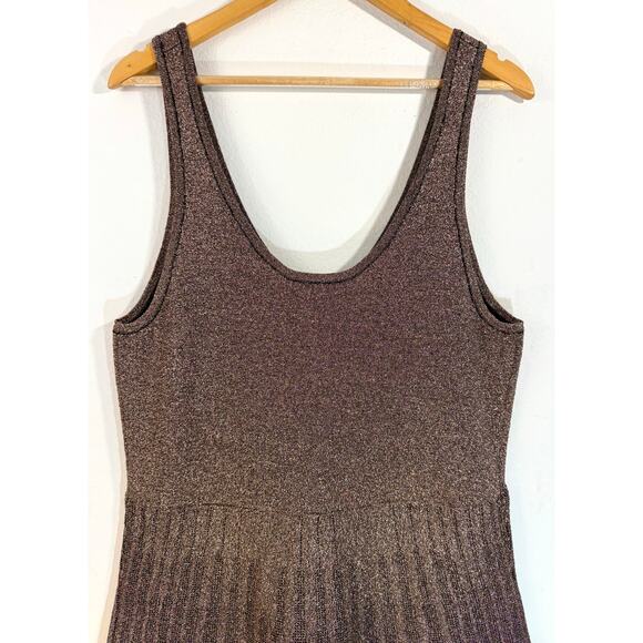 NWT Ann Taylor Holiday Metallic Knit Sleeveless Sweater Dress XL Sparkle Party - Picture 5 of 8